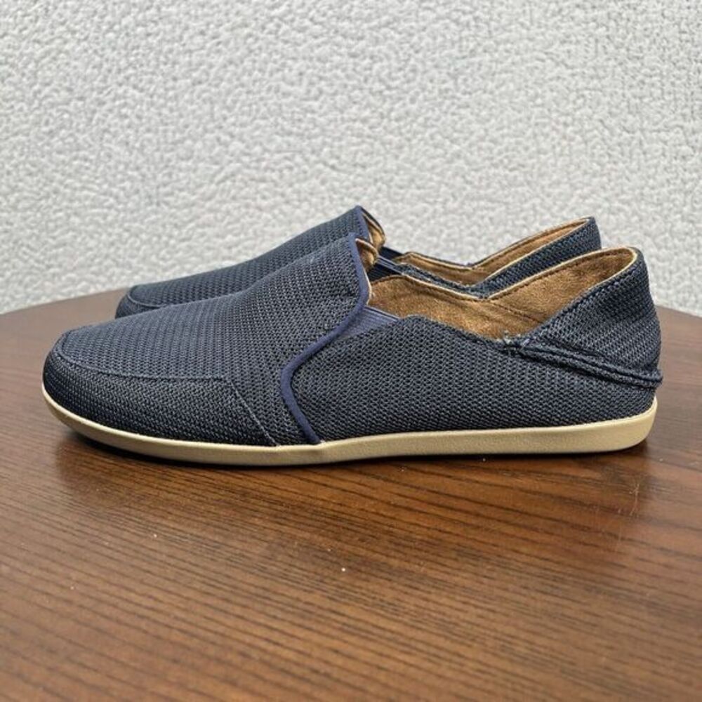 Olukai  Shoes Womens 9.5 Blue‎ Waialua Mesh Comfort Slip On Loafer Mule Sneaker